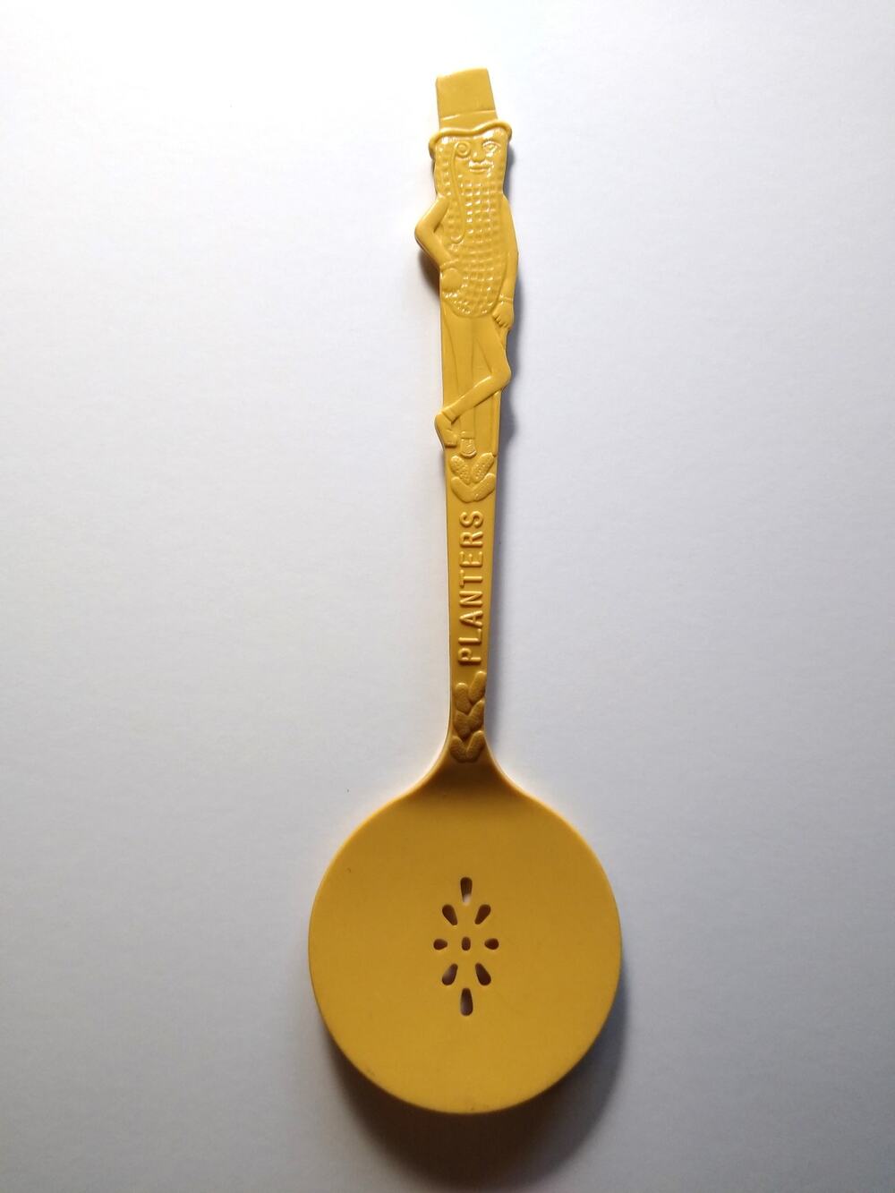 Mr Peanut Vintage Tan Plastic Serving Spoon 1950s Planters Peanuts Kitchenware
